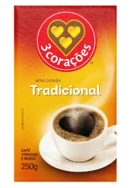 CAFÉ 3 CORAÇÕES TRADICIONAL VÁCUO 250G