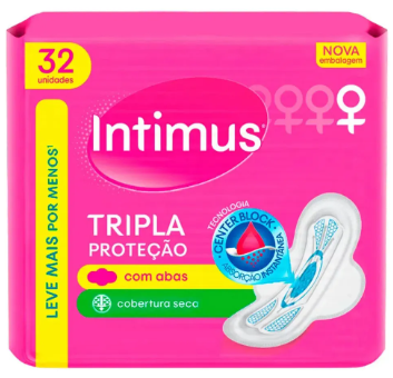 ABSORVENTE INTIMUS TRIPLA PROT. SECA C/ ABAS 32un