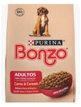 RAÇÃO BONZO P/ CÃES ADULTOS CARNE E CEREAIS 1KG