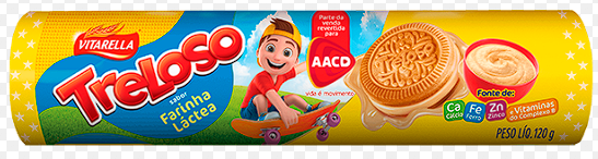 BISCOITO TRELOSO RECHEADO FARINHA LÁCTEA