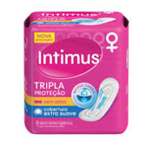 ABSORVENTE INTIMUS COM ABAS COBERTURA SUAVE 8UN