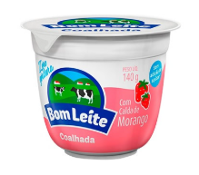 COALHADA MAGRA BOM LEITE MORANGO 140G