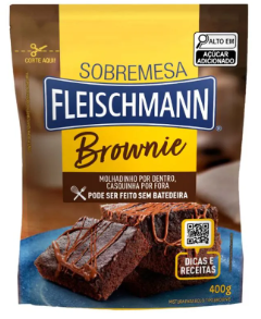 MISTURA PARA BOLO BROWNIE FLEISCHMANN 400G